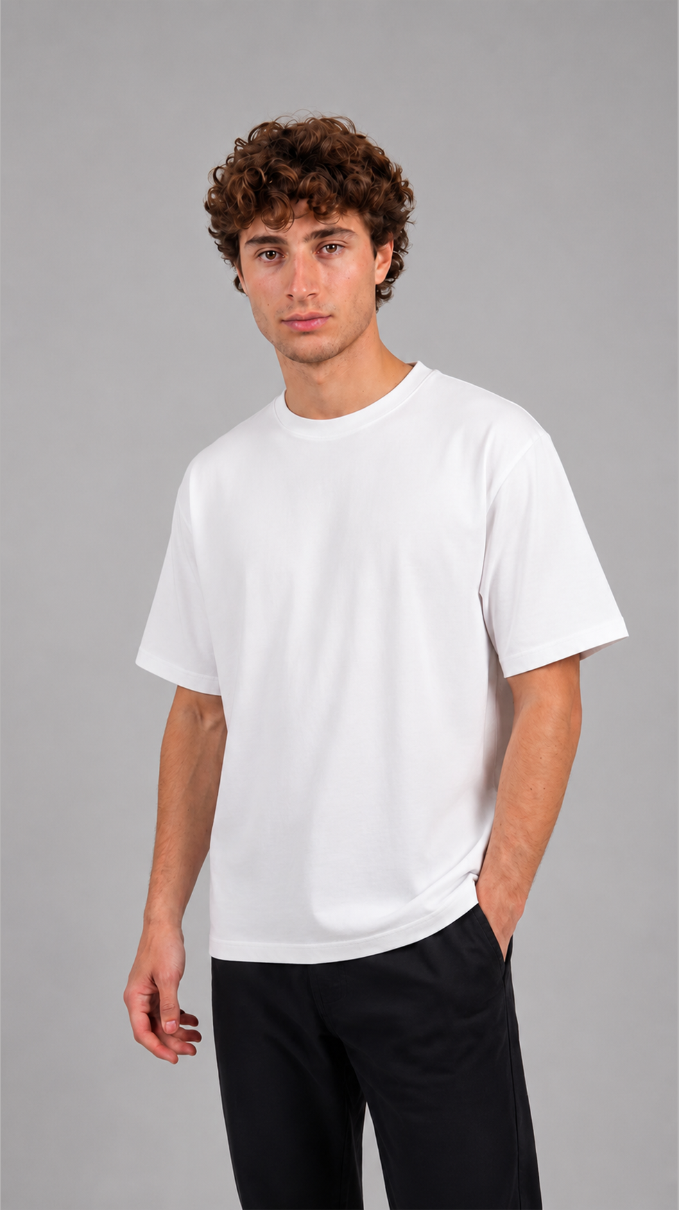 MADE FOR HUMANS oversized cotton t-shirt in White — front view