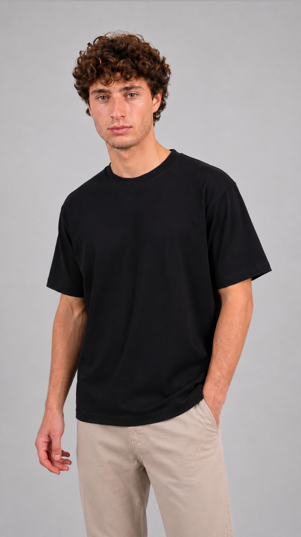 MADE FOR HUMANS oversized cotton t-shirt in Black — front view