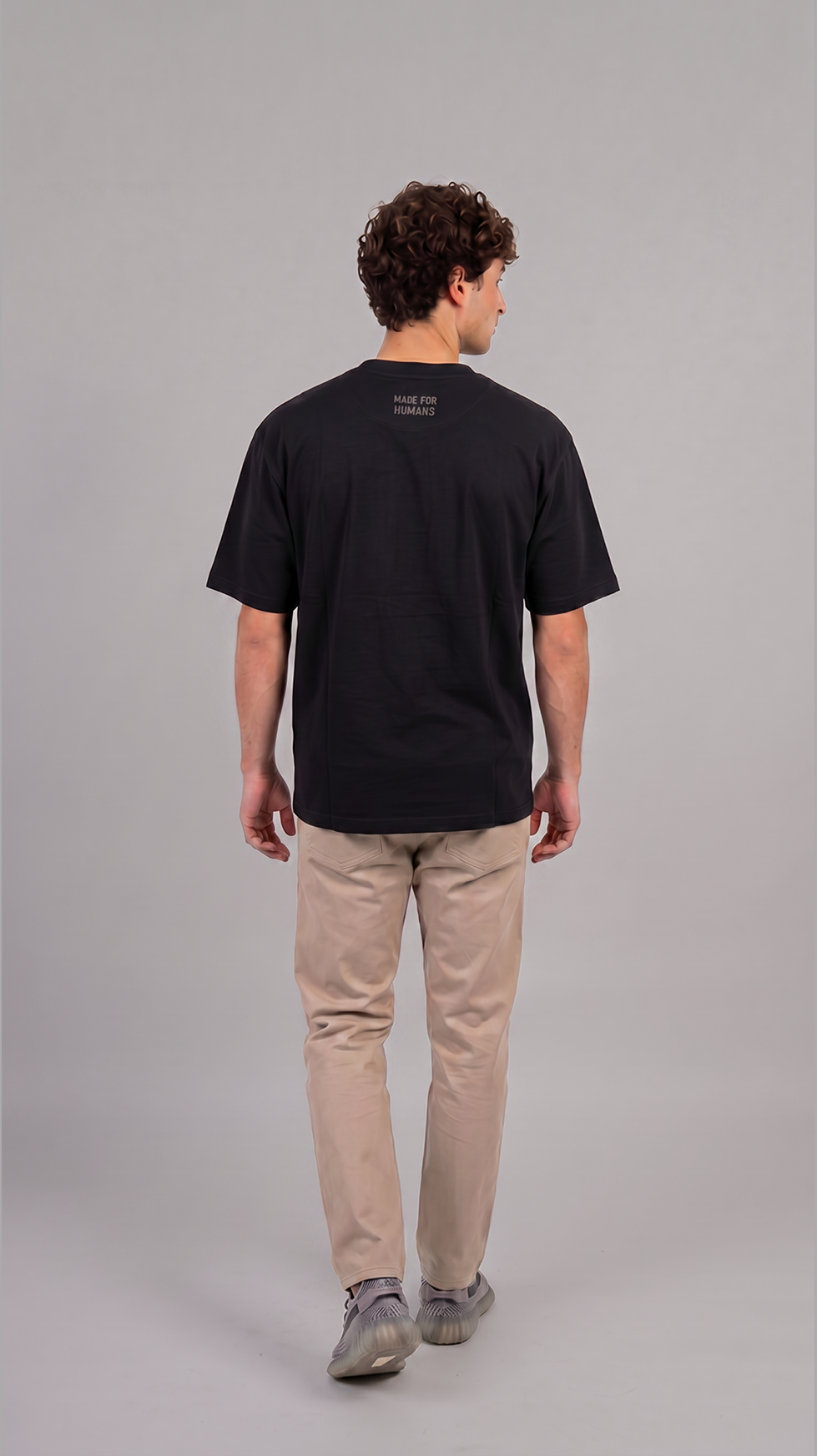 MADE FOR HUMANS oversized cotton t-shirt in Black — detail view